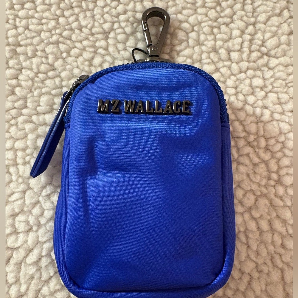 Bundle of MZ Wallace Black Link Cuff and Cobalt Bowery Link Pouch - Picture 3 of 6